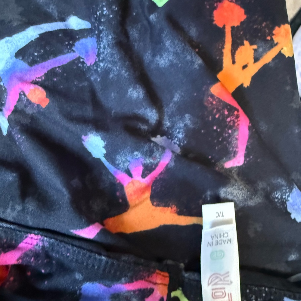LuLaRoe Black Cheerleader Print Leggings